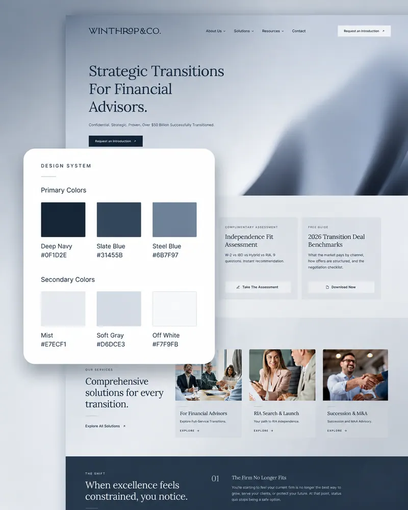 Website design system project example