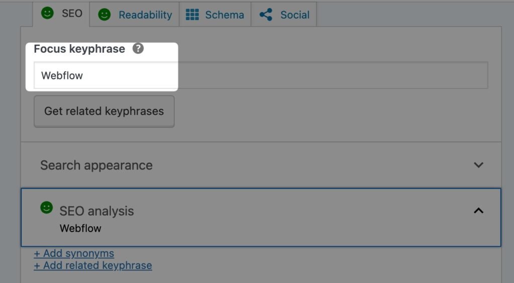 Focus Keyphrase in Yoast SEO